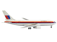 Boeing 767-200 Commercial Aircraft "United Airlines" (N606UA) White with Stripes 1/400 Diecast Model by V1:400 image 3