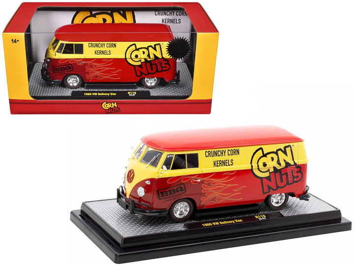 1960 Volkswagen Delivery Van Red and Yellow "Corn Nuts BBQ" Limited Edition to 6250 pieces Worldwide 1/24 Diecast Model Car by M2 Machines image 2
