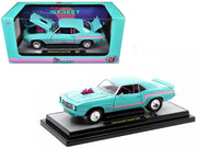 1969 Chevrolet Camaro Z/28 Light Blue with Pink Stripes "Pro Street" Limited Edition to 6250 pieces Worldwide 1/24 Diecast Model Car by M2 Machines image 2