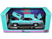1969 Chevrolet Camaro Z/28 Light Blue with Pink Stripes "Pro Street" Limited Edition to 6250 pieces Worldwide 1/24 Diecast Model Car by M2 Machines image 3