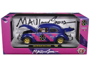 1952 Volkswagen Beetle Deluxe Model "Maui & Sons" Purple Metallic with Graphics Limited Edition to 6650 pieces Worldwide 1/24 Diecast Model Car by M2 Machines image 2