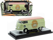 1960 Volkswagen Delivery Van "Maui & Sons" Light Olive Green with Salmon Top Limited Edition to 6650 pieces Worldwide 1/24 Diecast Model Car by M2 Machines image 3