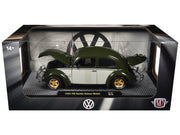 1952 Volkswagen Beetle Deluxe Model Dark Green with Beige Sides Limited Edition to 5250 pieces Worldwide 1/24 Diecast Model Car by M2 Machines image 3