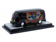 1960 Volkswagen Delivery Van "Maui & Sons" Black with Graphics Limited Edition to 4050 pieces Worldwide 1/24 Diecast Model Car by M2 Machines image 2