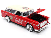 1955 Chevrolet Bel Air Nomad Red with White Top "Coca-Cola" 1/24 Diecast Model Car by Motor City Classics image 3