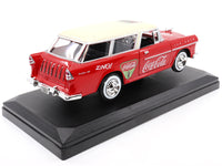 1955 Chevrolet Bel Air Nomad Red with White Top "Coca-Cola" 1/24 Diecast Model Car by Motor City Classics image 4