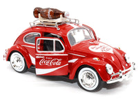 1966 Volkswagen Beetle Red "Enjoy Coca-Cola" with Roof Rack and Accessories 1/24 Diecast Model Car by Motor City Classics image 4