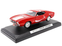 Motor City Classics 1971 Ford Mustang Sportsroof red white stripes Refresh Yourself Coca-Cola 1:24 424071, view 2