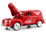 1940 Ford Sedan Cargo Van Red "Pause... Go Refreshed Coca-Cola" with Vending Machine Accessory 1/24 Diecast Model Car by Motor City Classics image 4