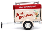 Travel Trailer Cream with Red Top "Pause and Refresh Yourself Drink Delicious Coca-Cola" 1/24 Diecast Model Car by Motor City Classics image 2