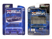 1988 Ford Mustang "New York State Police" Blue with Yellow Stripes and Blue Interior "Hot Pursuit" Series 8 1/64 Diecast Model Car by Greenlight image 3