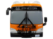 New Flyer Xcelsior Transit Bus Bank "Los Angeles Metro" Orange and Silver "The Bus & Motorcoach Collection" Limited Edition to 504 Pieces Worldwide 1/43 Model by Iconic Replicas image 4