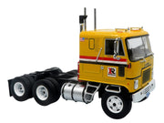 1970 GMC Astro 95 Tractor with Dry Van Trailer "Ryder Truck Rental" Yellow with Stripes "North American Vintage Truck Collection" Limited Edition to 504 pieces Worldwide 1/43 Diecast Model by Iconic Replicas image 4