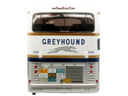 GM PD-4501 Scenicruiser Coach Bus "Greyhound Bus Lines - 50th Anniversary" Raw Metal with Blue and White Top and Gold Stripes "The Bus & Motorcoach Collection" 1/43 Plastic Model by Iconic Replicas image 5
