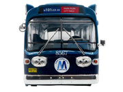 1963 GM TDH-5303 Transit Bus "MTA New York City Surface Transit" Blue Two-Tone with Graphics "The Bus & Motorcoach Collection" Limited Edition to 504 pieces Worldwide 1/43 Plastic Model by Iconic Replicas image 5