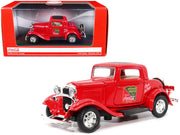 1932 Ford Coupe "Coca-Cola" Red with Black Top 1/43 Diecast Model Car by Motor City Classics image 5