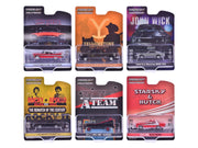 "Hollywood Greatest Hits" (2024) Set of 6 pieces 1/64 Diecast Model Cars by Greenlight
