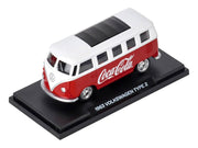 1963 Volkswagen Type 2 Van "Coca-Cola" Red and White 1/50 Diecast Model by Motorcity Classics image 4
