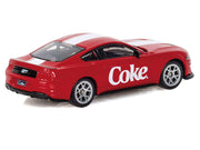 2018 Ford Mustang GT "Coca-Cola" Red with White Stripes 1/64 Diecast Model by Motorcity Classics image 3