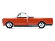 1968 Chevrolet C-10 Pickup Truck with Toolbox Orange and Beige "Down on the Farm" Series 11 1/64 Diecast Model by Greenlight image 2