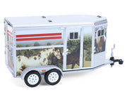 Horse Trailer Silver with Custom Horse Wrap "Down on the Farm" Series 11 1/64 Diecast Model by Greenlight image 3