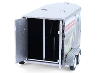 GreenLight 1:64 silver horse trailer with horse graphics, Down on the Farm Series 11 — item 48110F