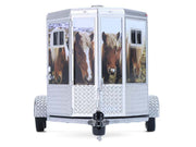 Horse Trailer Silver with Custom Horse Wrap "Down on the Farm" Series 11 1/64 Diecast Model by Greenlight image 5