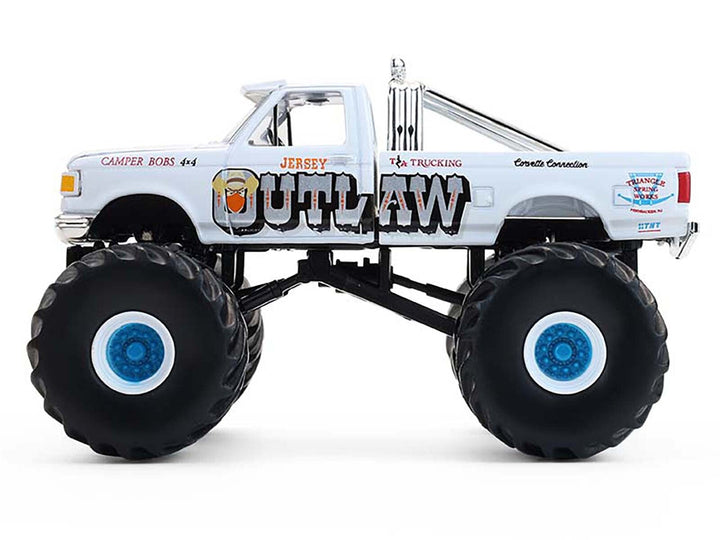 1988 Ford F-150 Monster Truck "Jersey Outlaw" White "Kings of Crunch" Series 16 1/64 Diecast Model Car by Greenlight image 2