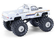 1986 Chevrolet Silverado Monster Truck "Royal Canadian Mounted Police" White with Stripes "Kings of Crunch - Hot Pursuit" Special Edition 1/64 Diecast Model Car by Greenlight image 3