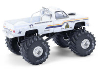 1986 Chevrolet Silverado Monster Truck "Royal Canadian Mounted Police" White with Stripes "Kings of Crunch - Hot Pursuit" Special Edition 1/64 Diecast Model Car by Greenlight image 3
