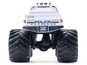 1986 Chevrolet Silverado Monster Truck "Royal Canadian Mounted Police" White with Stripes "Kings of Crunch - Hot Pursuit" Special Edition 1/64 Diecast Model Car by Greenlight image 5