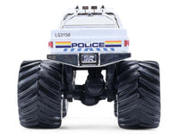 1986 Chevrolet Silverado Monster Truck "Royal Canadian Mounted Police" White with Stripes "Kings of Crunch - Hot Pursuit" Special Edition 1/64 Diecast Model Car by Greenlight image 5