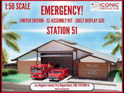 Los Angeles County Fire Department Fire Station 51 Diorama EZ Assembly Kit "Emergency!" Series 1/50 Model by Iconic Replicas image 2