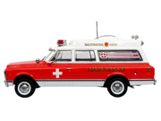 1969 Chevrolet C-10 Ambulance "Baltimore City Fire Department" White and Red "5 Alarm" Series Limited Edition 1/50 Diecast Model by Iconic Replicas image 2