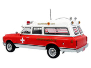 1969 Chevrolet C-10 Ambulance "Baltimore City Fire Department" White and Red "5 Alarm" Series Limited Edition 1/50 Diecast Model by Iconic Replicas image 3