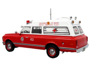 1969 Chevrolet C-10 Ambulance "Los Angeles City Fire Department" Red and White "5 Alarm" Series Limited Edition 1/50 Diecast Model by Iconic Replicas image 3