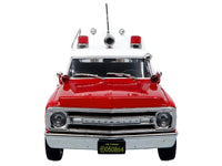 1969 Chevrolet C-10 Ambulance "Los Angeles City Fire Department" Red and White "5 Alarm" Series Limited Edition 1/50 Diecast Model by Iconic Replicas image 4
