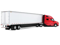 Volvo VNL 860 High-Roof Sleeper and 53' Trailer with Skirts Red with White Trailer 1/50 Diecast Model by First Gear image 3