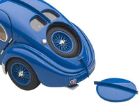 1938 Bugatti Type 57SC Atlantic with Metal Wire-Spoke Wheels Blue 1/43 Diecast Model Car by Autoart image 3