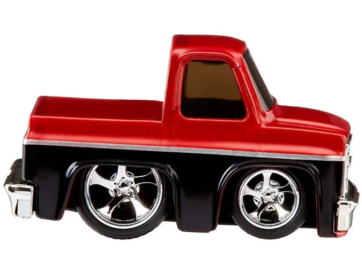 1987 Chevrolet C10 Pickup Truck Red Metallic and Black "Customs" Series 2 Diecast Model Car by CarTuned image 2