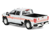 2022 GMC Sierra 3500 HD Pickup Truck "Indiana Cardinals" Silver Metallic with Red Stripes and Cardinal Figure "2025 Greenlight Waltersons Collector's Expo Exclusive" 1/64 Diecast Model Car by Greenlight image 3