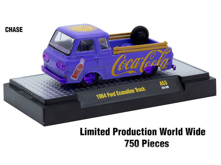 "Coca-Cola" Set of 3 pieces Release 53 Limited Edition to 10000 pieces Worldwide 1/64 Diecast Model Cars by M2 Machines image 2