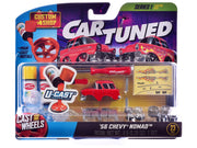 1987 Chevrolet C10 Pickup Truck Orange and 1956 Chevrolet Nomad Red "Custom Shop" 2 Car Set Diecast Model Cars by CarTuned image 4