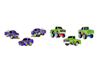 1969 Pontiac GTO Purple Metallic and 1967 Chevrolet C10 Pickup Truck Green Metallic "Custom Shop" 2 Car Set Diecast Model Cars by CarTuned image 2