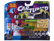 1969 Pontiac GTO Purple Metallic and 1967 Chevrolet C10 Pickup Truck Green Metallic "Custom Shop" 2 Car Set Diecast Model Cars by CarTuned image 5