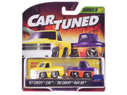 "Just Truck'n" Double Pack Series 9 Set of 4 Cars Diecast Model Cars by CarTuned image 3