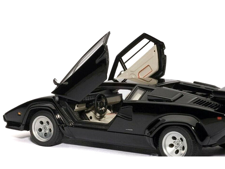 Lamborghini Countach 5000S Black 1/43 Diecast Model Car by Autoart image 2