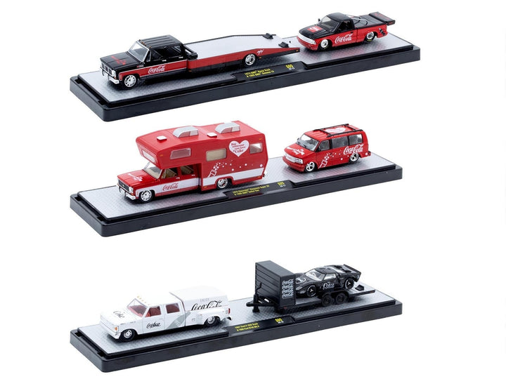 Auto Haulers "Coca-Cola" Set of 3 pieces Release S05 Limited Edition to 6000 pieces Worldwide 1/64 Diecast Models by M2 Machines image 2