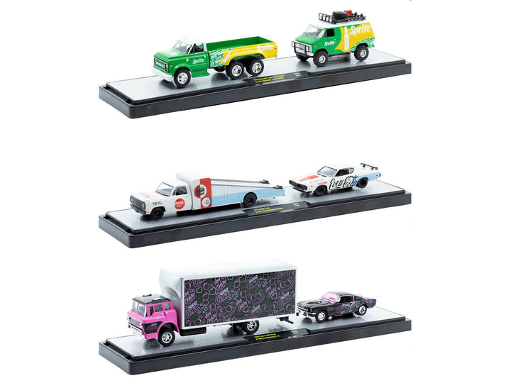 Auto Haulers "Soda" Set of 3 pieces Release 38 Limited Edition to 8000 pieces Worldwide 1/64 Diecast Models by M2 Machines image 2