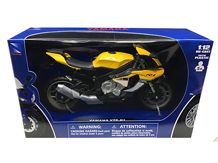 2016 Yamaha YZF-R1 Yellow Motorcycle Model 1/12 by New Ray image 2